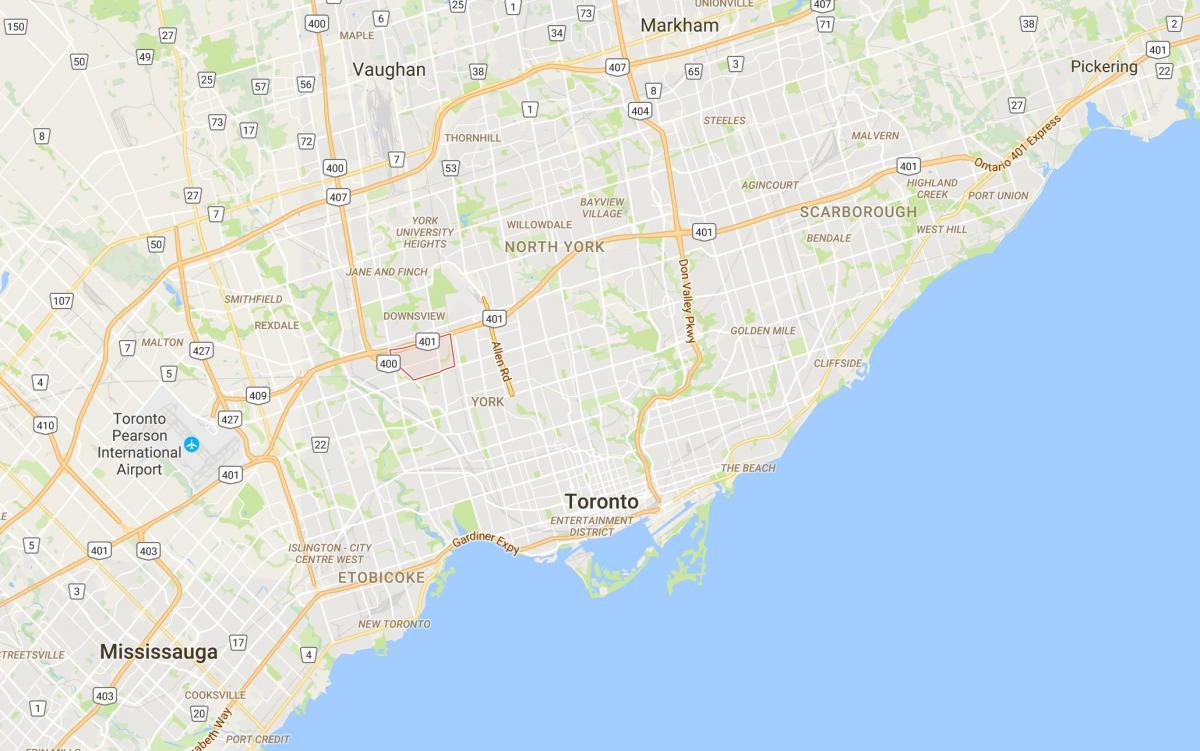 Mapa de Maple Leaf districte de Toronto