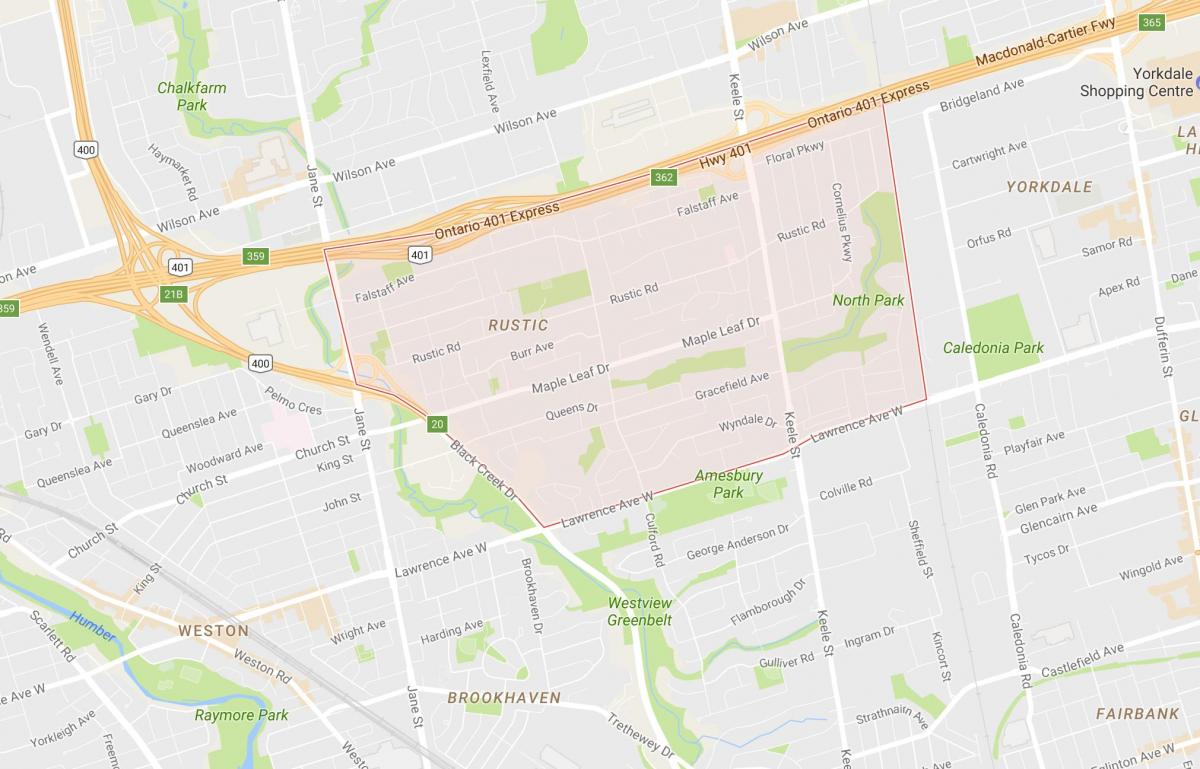 Mapa de Maple Leafneighbourhood Toronto