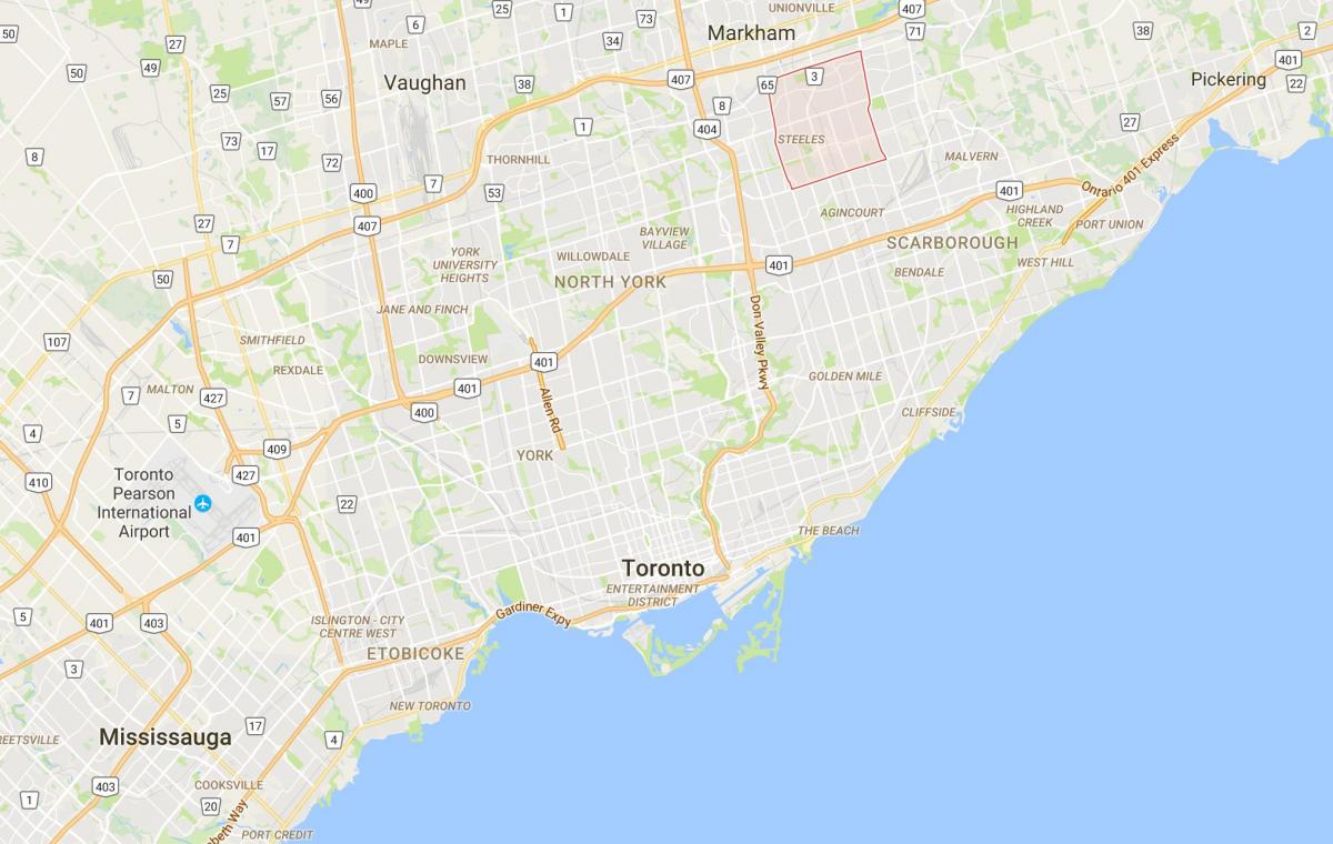 Mapa de Milliken districte de Toronto