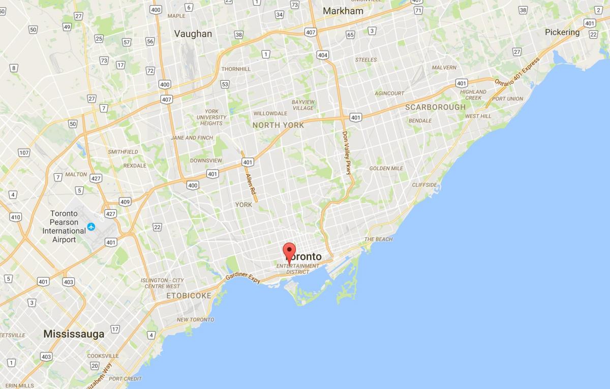 Mapa de la Moda districte Districte de Toronto
