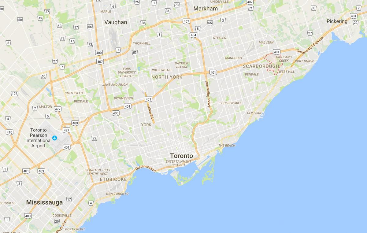 Mapa de Morningside districte de Toronto