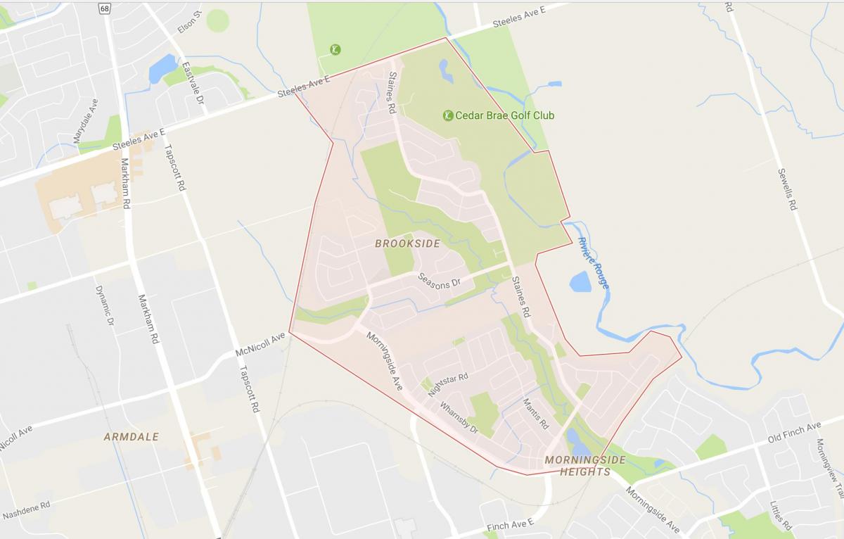 Mapa de Morningside Heights barri de Toronto