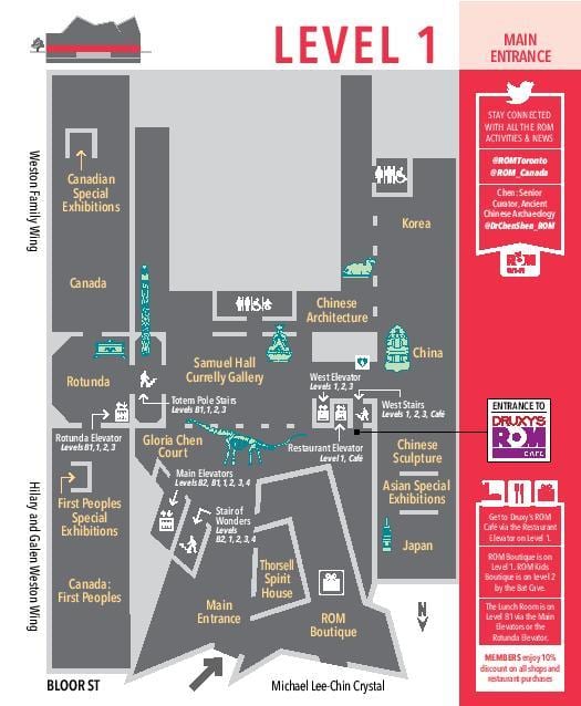 Mapa de Museu Reial d'Ontario nivell 1