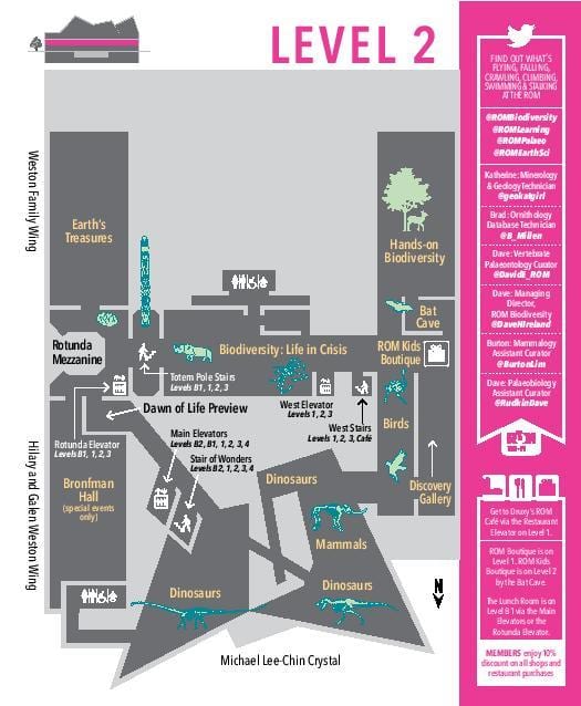 Mapa de Museu Reial d'Ontario nivell 2