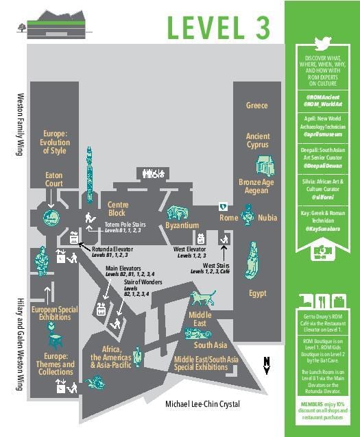 Mapa de Museu Reial d'Ontario nivell 3