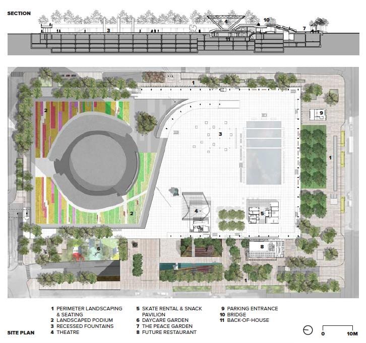 Mapa de Nathan Phillips Square pau jardí