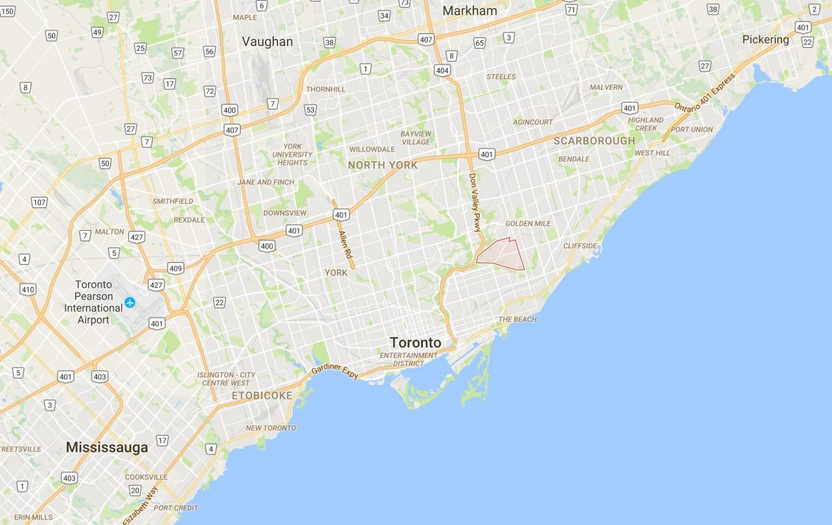 Mapa de O'Connor–parkview es de districte de Toronto