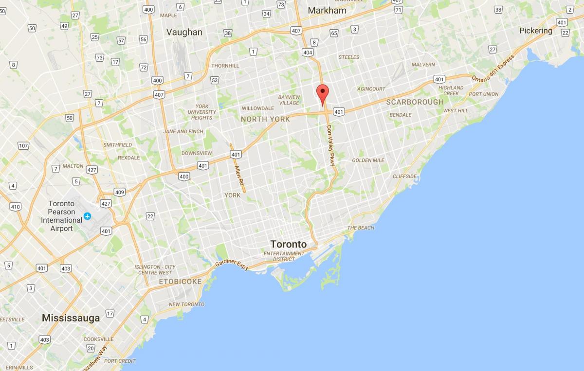 Mapa de Parkway Bosc districte de Toronto