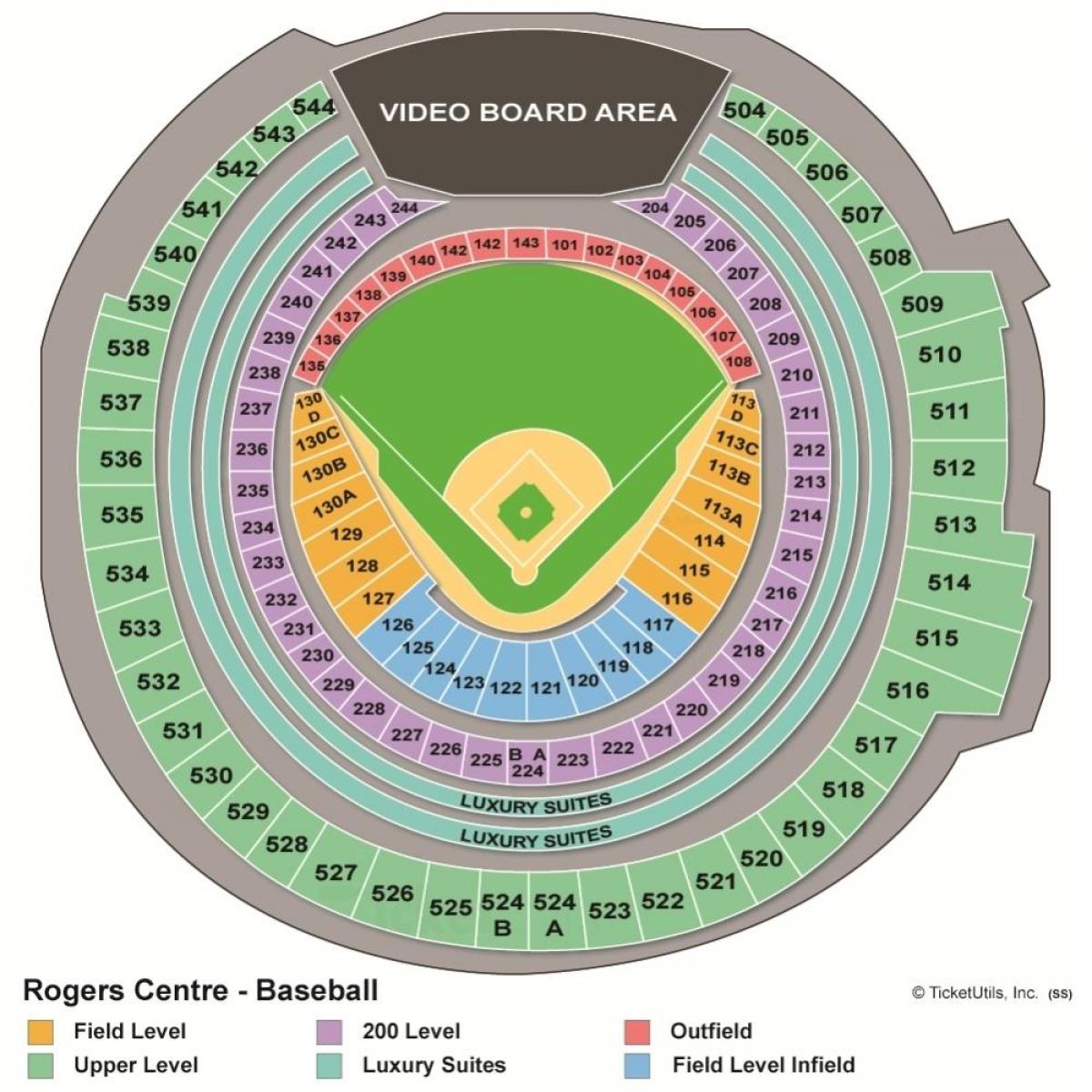 Mapa de Rogers centre de beisbol