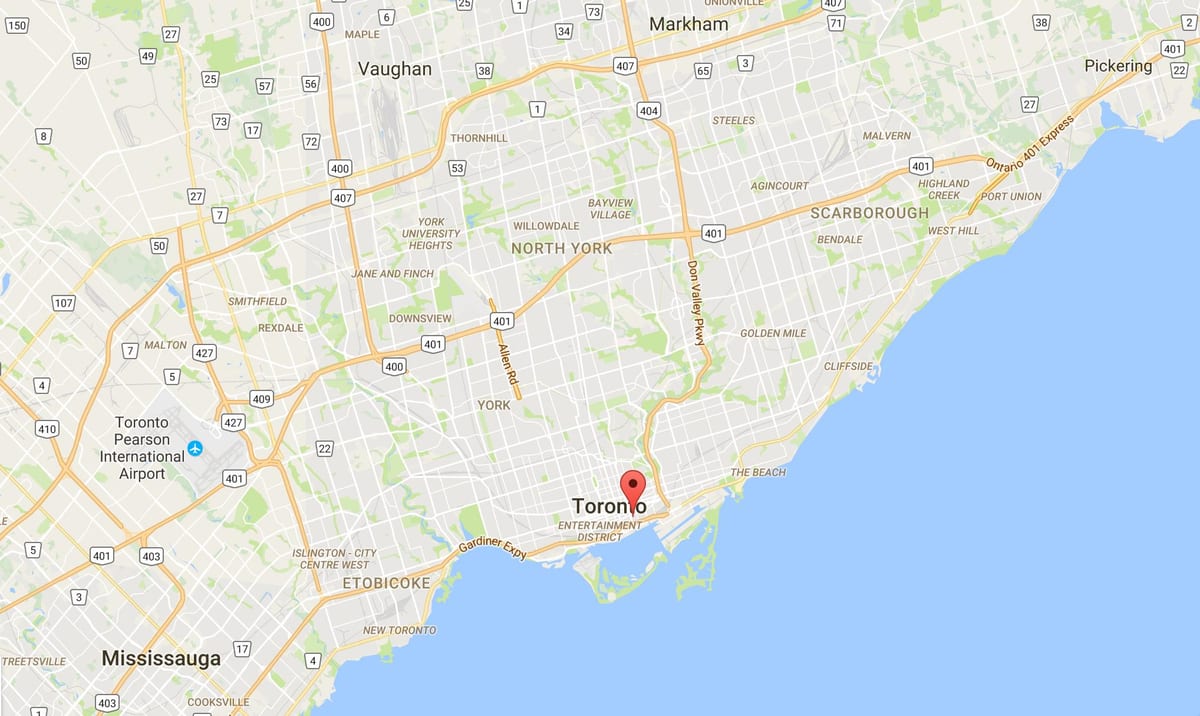 Mapa de Sant Llorenç del districte de Toronto