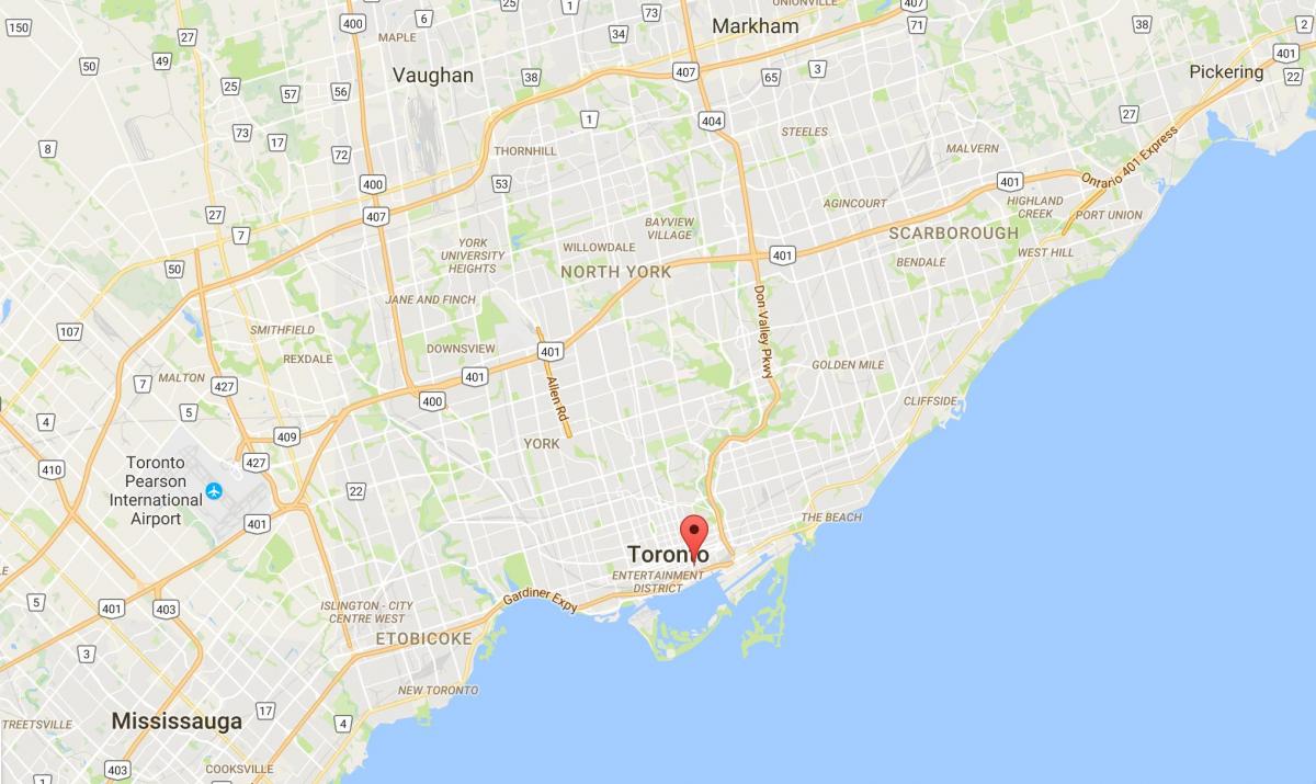Mapa de Sant Llorenç del districte de Toronto