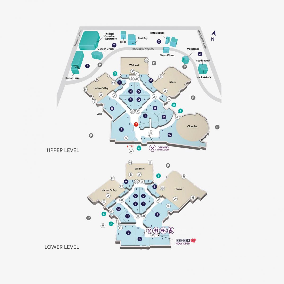 Mapa del Centre de Scarborough