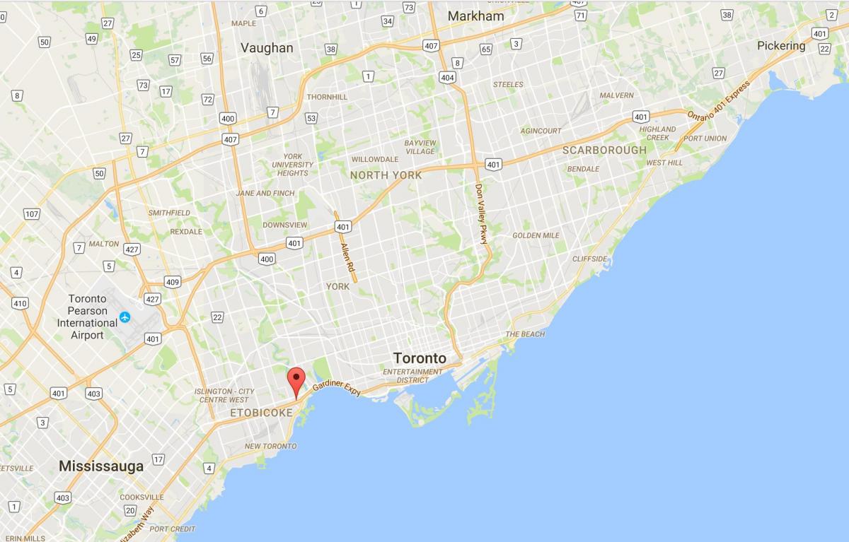 Mapa de Stonegate-Queensway districte de Toronto