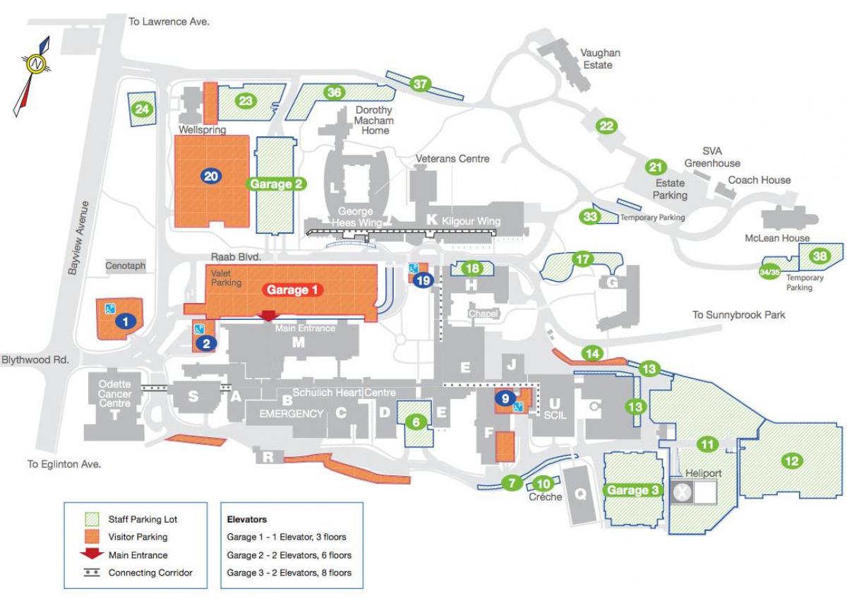 Mapa de Sunnybrook Hospital