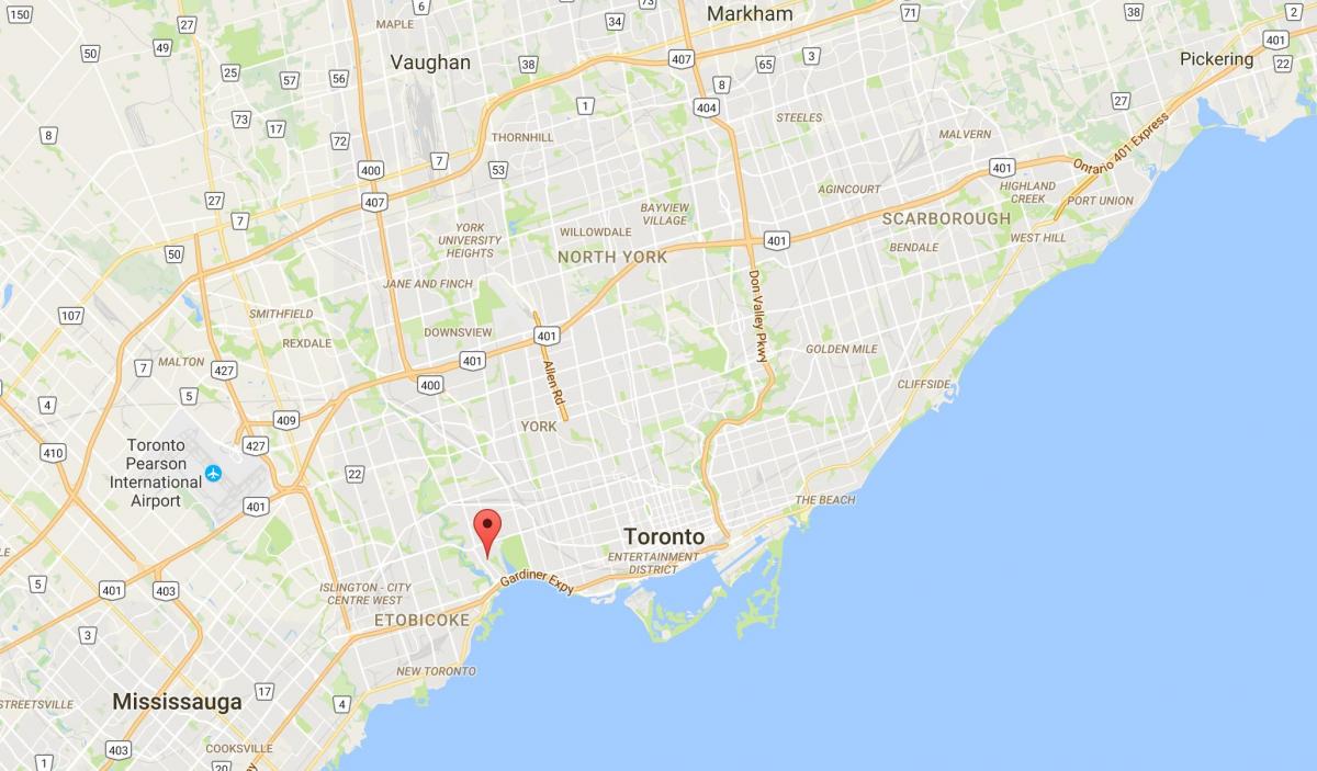 Mapa de Swansea districte de Toronto