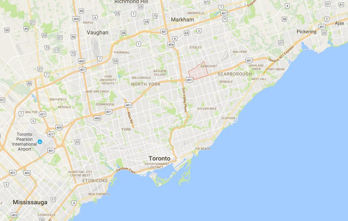 Mapa de Situació O'Shanter – Sullivandistrict Toronto