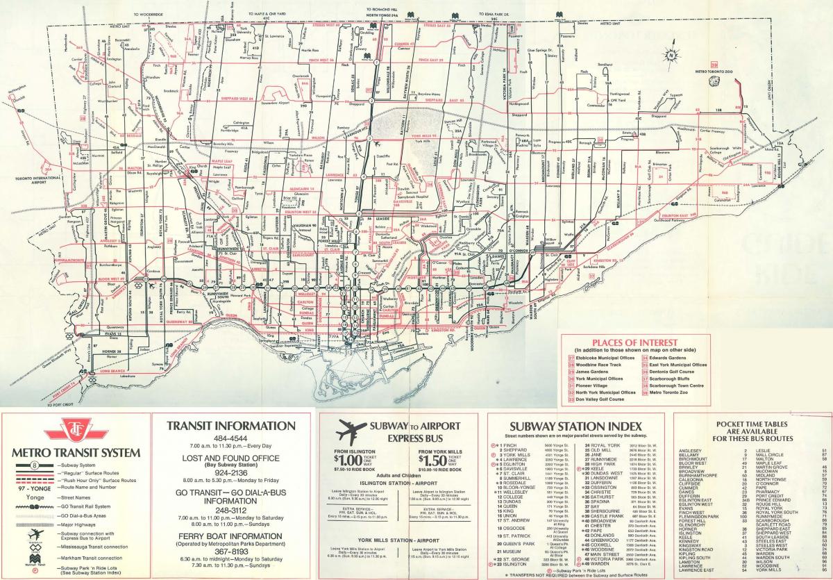 Mapa de Toronto 1976