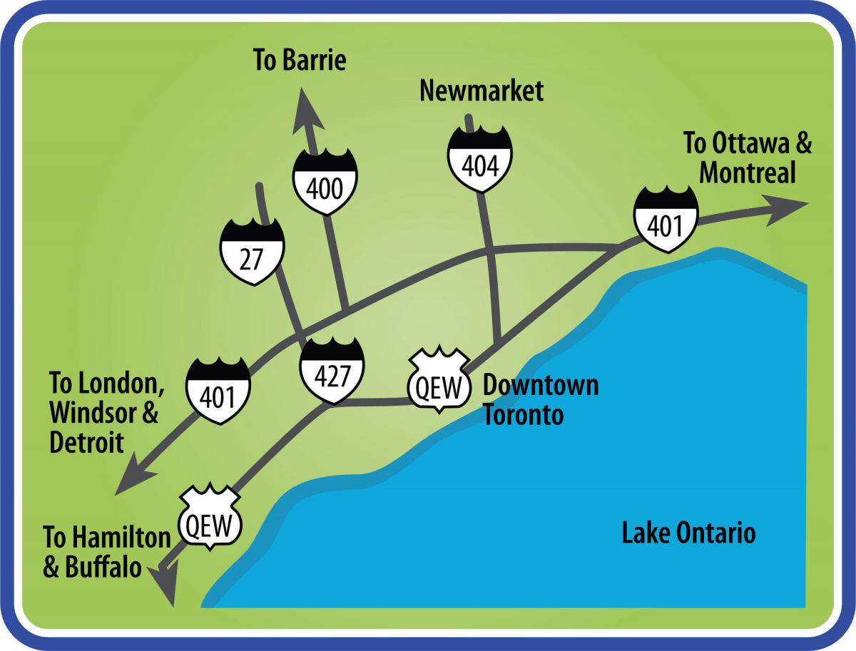 Mapa de carreteres de Toronto