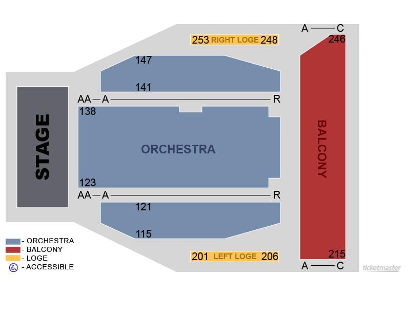 Mapa de Toronto centre per a les arts, zona d'estar