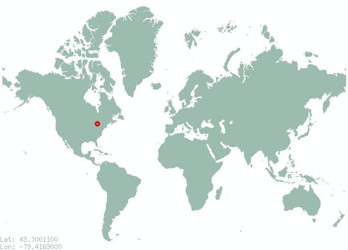 Mapa de Toronto al món