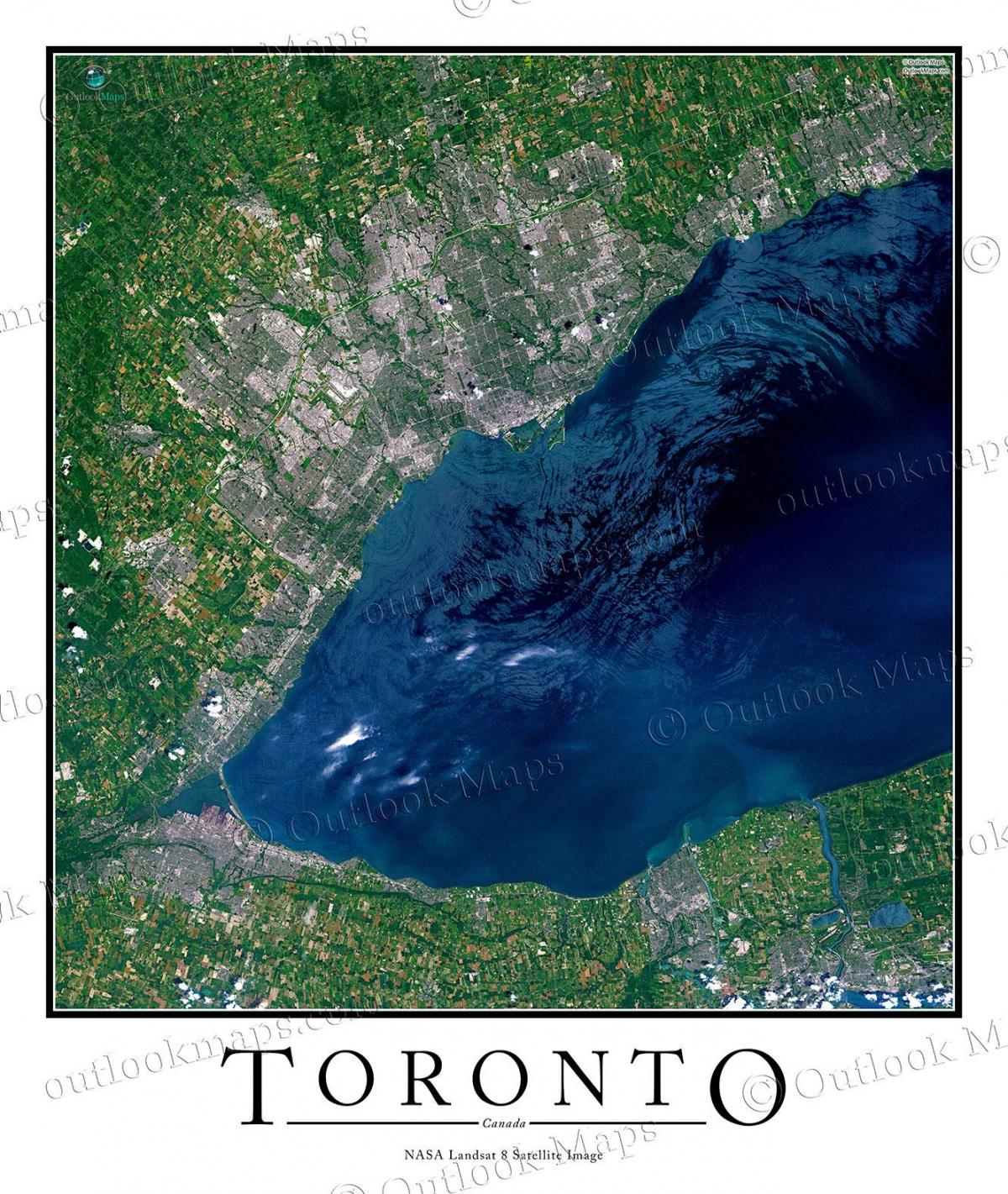 Mapa de Toronto llac Ontario satèl·lit