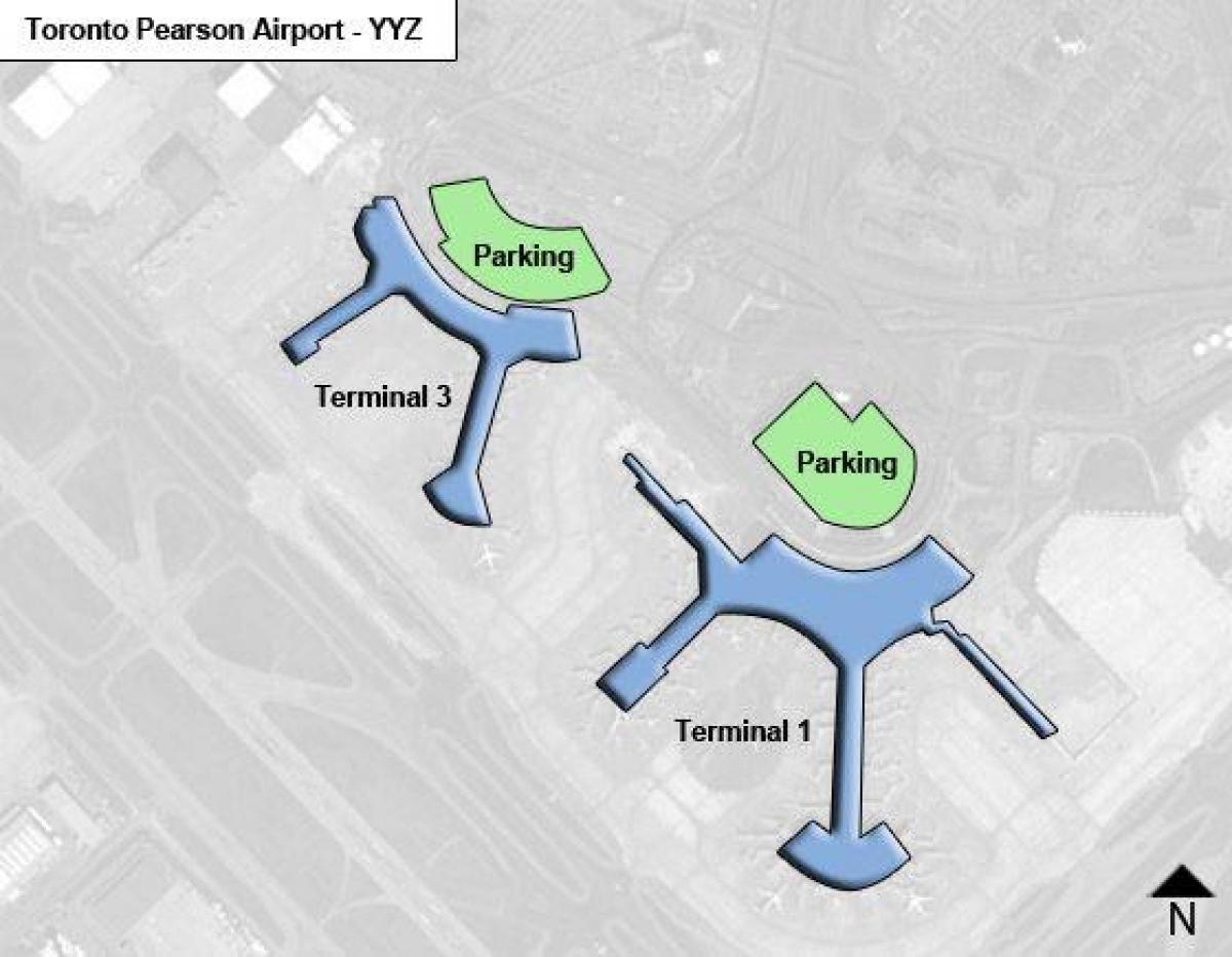 Mapa de Toronto Pearson aeroport Canadà