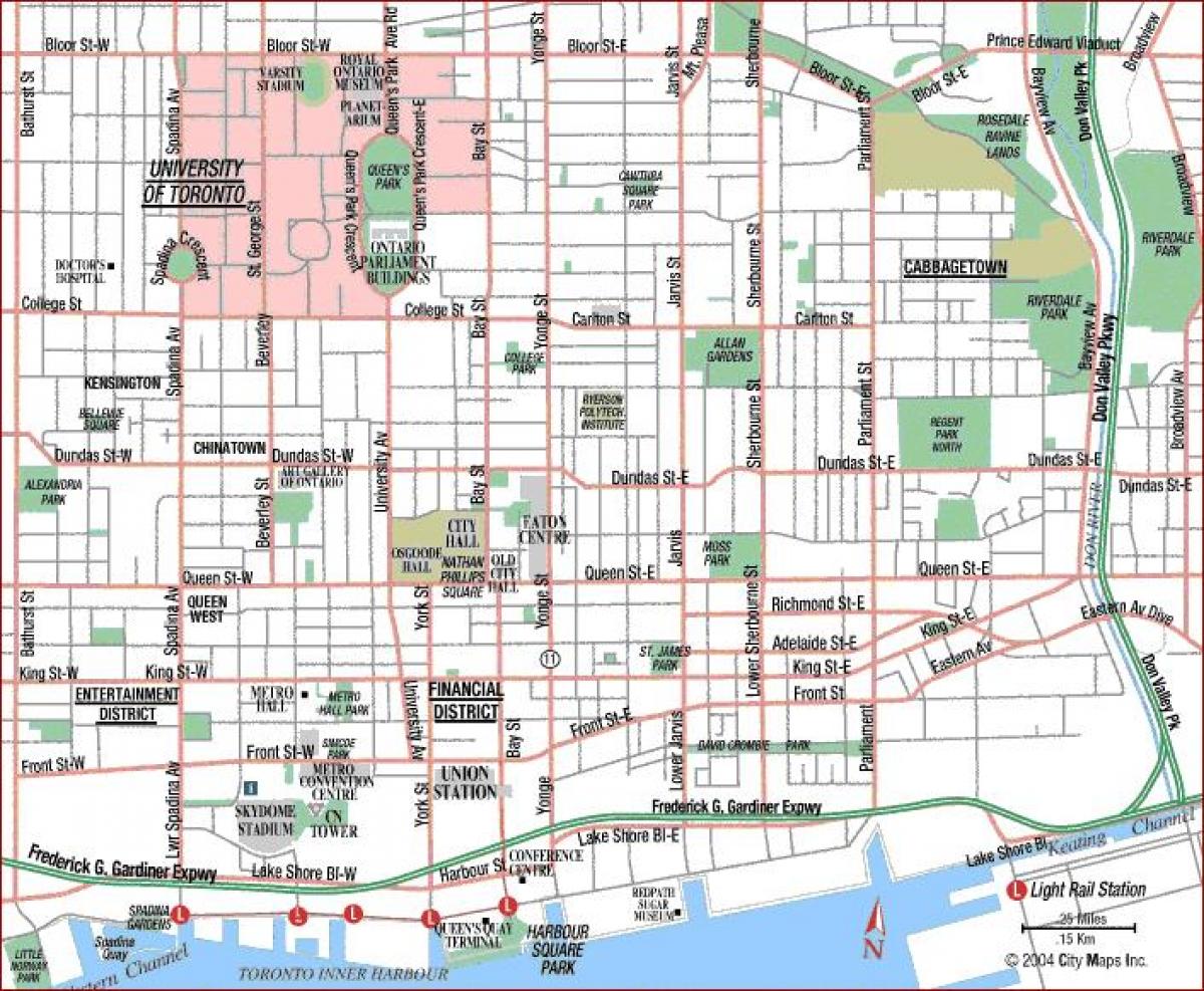 Mapa de la Universitat de Toronto, Canadà