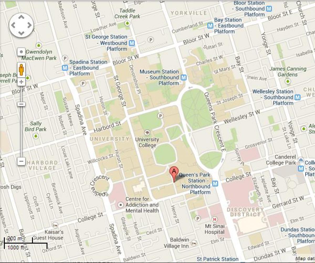 Mapa de la universitat de Toronto Sant Jordi