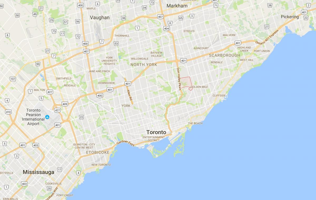 Mapa de la Victòria, Poble, barri de Toronto