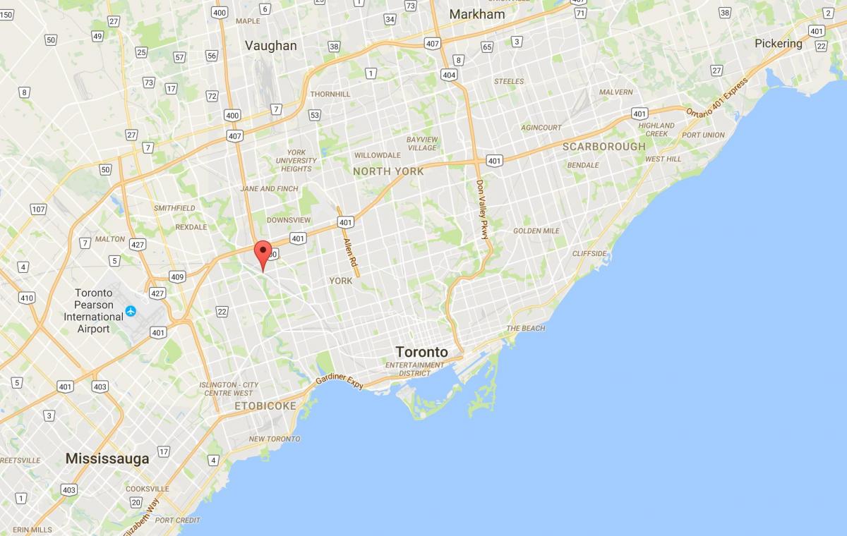 Mapa de Weston districte de Toronto