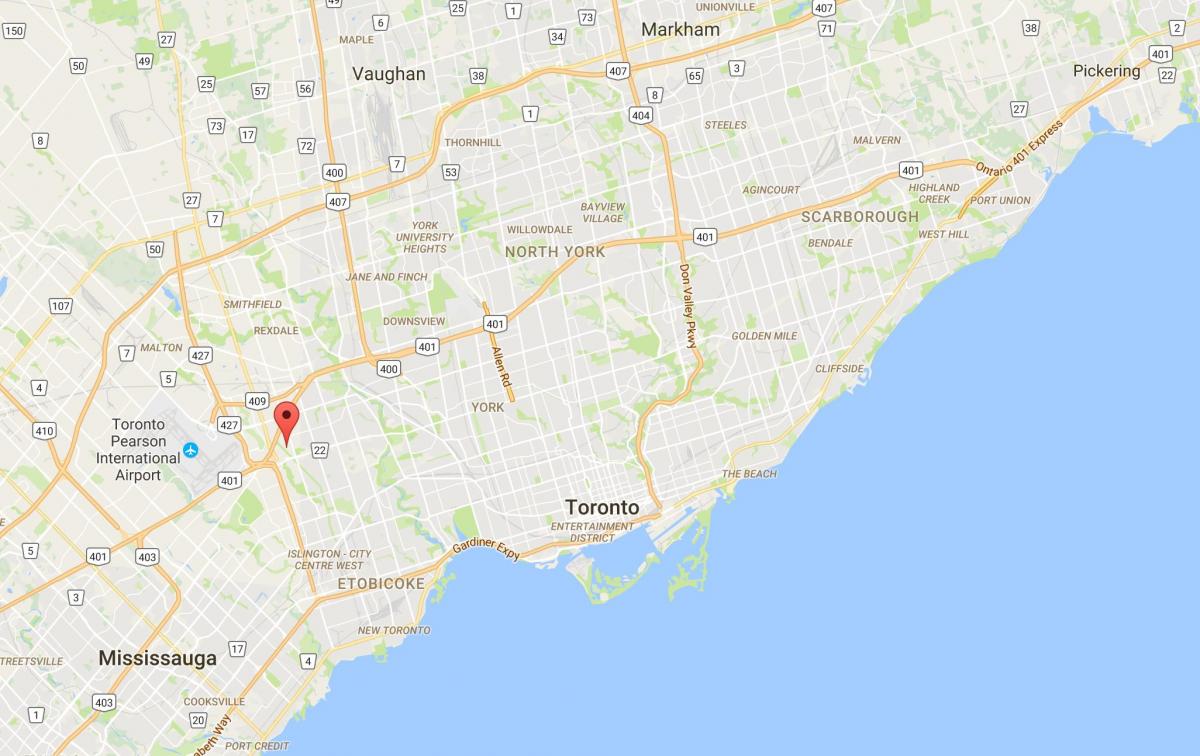 Mapa de Willowridge districte de Toronto