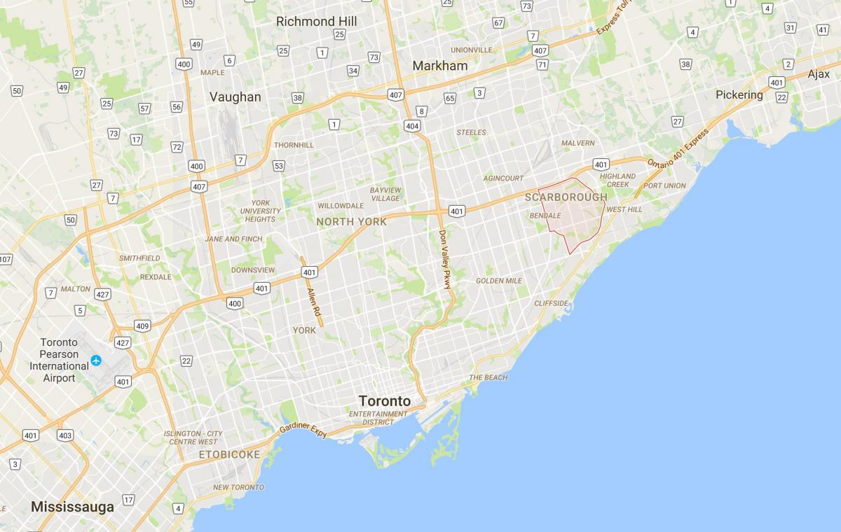 Mapa de Woburn districte de Toronto