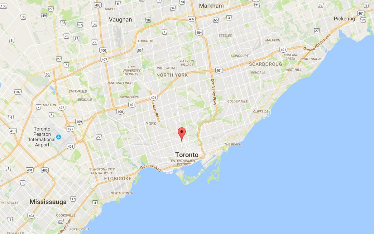 Mapa de Yorkville districte de Toronto