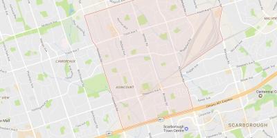Mapa de Agincourt barri de Toronto
