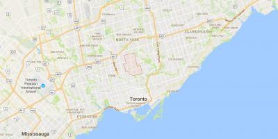 Mapa de la zona Nord del districte de Toronto