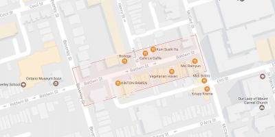 Mapa de Baldwin Poble, barri de Toronto