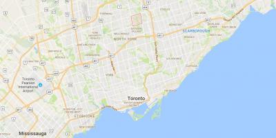 Mapa de Bayview Bosc – Steeles districte de Toronto