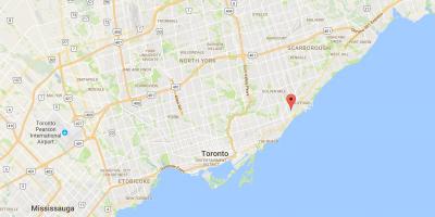 Mapa de Bedoll penya-Segat Altures districte de Toronto