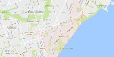 Mapa de Bedoll penya-Segat barri de Toronto