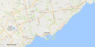 Mapa de Bedoll penya-Segat districte de Toronto