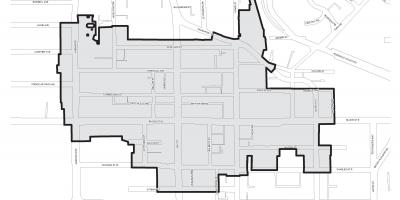 Mapa de Bloor Yorkville Toronto boudary