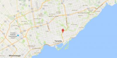 Mapa de Broadview al Nord del districte de Toronto