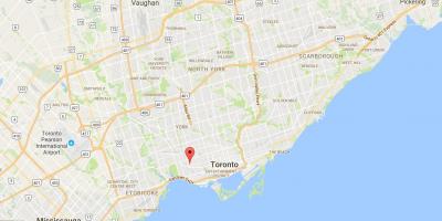 Mapa de Brockton Poble districte de Toronto