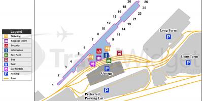 Mapa de Búfala de l'aeroport de Dubai