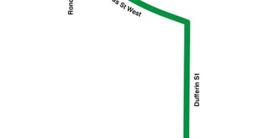 Mapa de TTC 193 Exposició Coet autobús de Toronto
