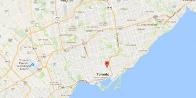 Mapa de Cabbagetown districte de Toronto