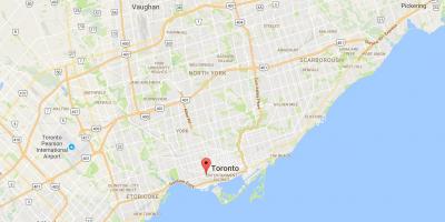 Mapa de la Reina Carrer al districte Oest de Toronto