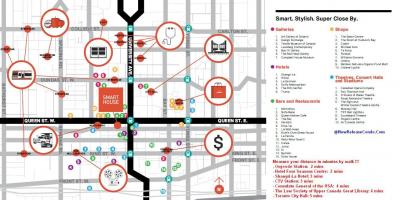 Mapa de la Reina carrer de Toronto