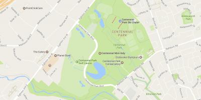 Mapa de Centennial Park al barri de Toronto