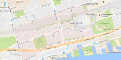Mapa de CityPlace barri de Toronto